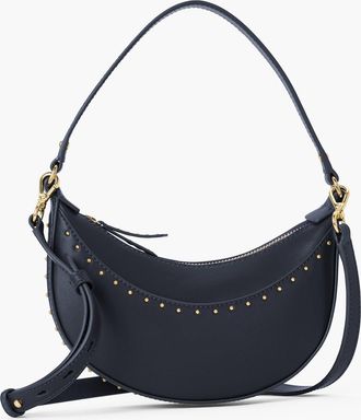 Talbots Studded Leather Crescent Bag - Indigo - 001 Talbots