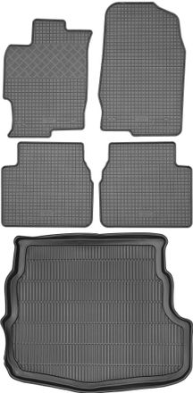 OEM Juego De Alfombrillas De Goma Para Coche Y Alfombrilla Para Maletero Para Mazda 6 I Hatchback (2002-2007)
