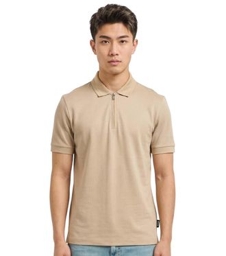 HUGO BOSS Beige Shirt Collar Polos