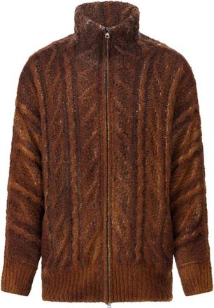 Avant Toi Cardigans - Heren - Vesten - Bruin - M - Wol - Truien & Vesten