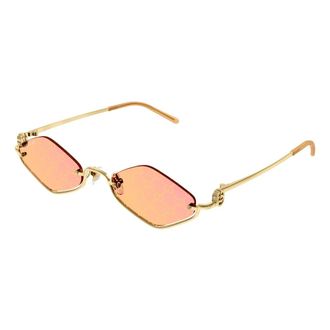 Gucci Metal Semi-Rimless Cat-Eye Sunglasses