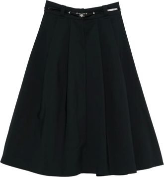 Maje belted midi skirt - Blue