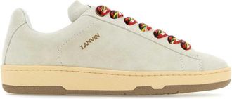 Lanvin White Lace Up Sneakers