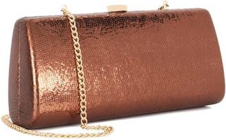 Dune London Belinda Frame Clutch in Bronze at Nordstrom