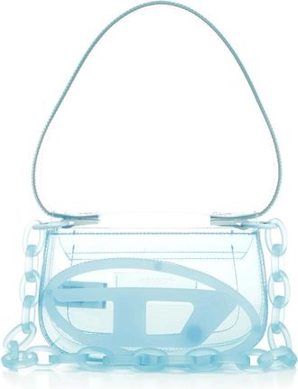 Diesel Tassen, Dames, Blauw, ONE Size, Leer, 1DR Schoudertas