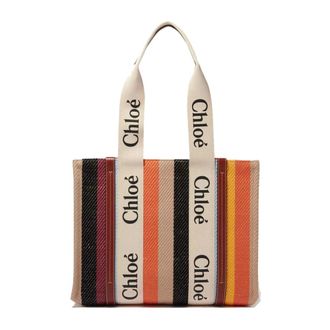Chlo&eacute; Tote Bags, female, Multicolor, Size: ONE SIZE Woody Medium Tote Bag