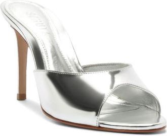 Schutz Cloe Slide Sandal in Prata at Nordstrom, Size 10.5