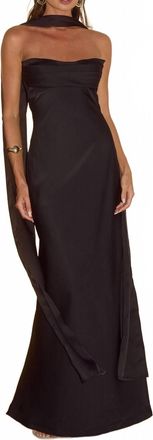 Runaway The Label Madeline Strapless Maxi Dress In Noir