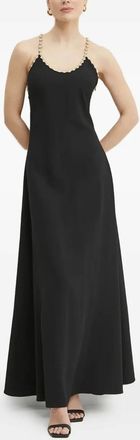 Silvian Heach strap-embellished maxi dress - women - Polyester - 44 - Black