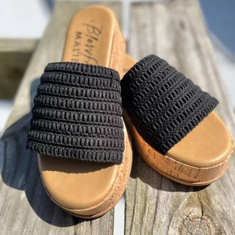 Blowfish Maracelia Crochet Wedge In Black