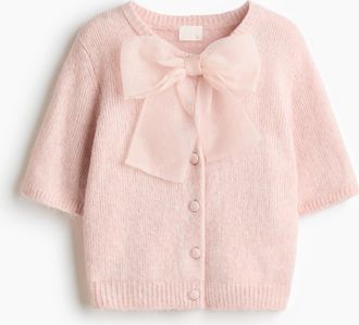 H&M Cardigan mit Zierschleife - Pink