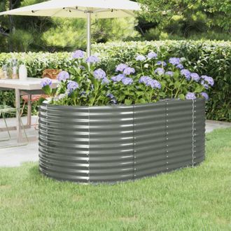 vidaXL Letto Giardino Acciaio Zincato 175x100x68cm Grigio - Vidaxl