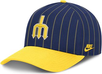 Nike Seattle Mariners Cooperstown Rise Nike Mens MLB A-Frame Adjustable Hat in Blue | NB1D0DK4S77-JC9
