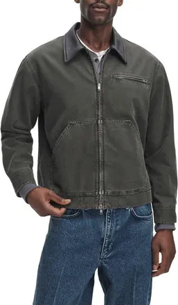 Rag & Bone Cotton Denim Workwear Jacket in Dark Green at Nordstrom, Size Xx-Large