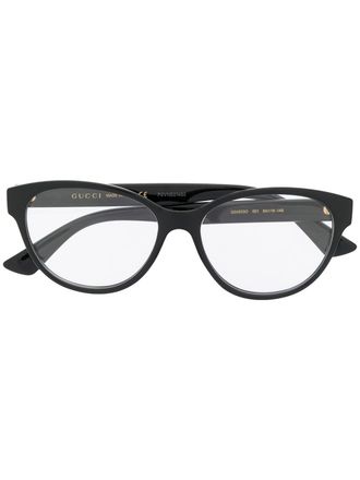 Gucci GG0633O oval-frame glasses - women - Acetate - 54 - Black