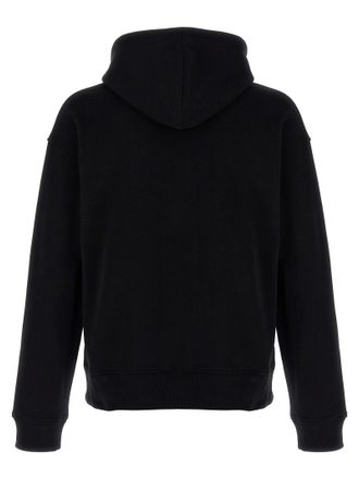 Moschino Logo-Print Cotton Hoodie - Black