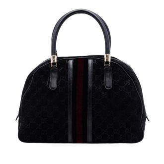Gucci Pre-owned Gucci GG Suede Web Dome Handbag Ladies KTT5ADUT8K1YZJEU