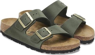Birkenstock double-buckle sandals - unisex - Nubuck Leather/Suede/Polyethylene vinyl acetate (PEVA) - 36 Regular - Green