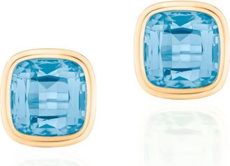 Goshwara Manhattan Cushion Cut Stud Earrings in Pale Blue at Nordstrom