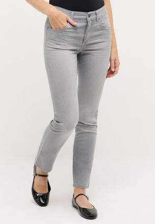 Angels Straight-Jeans ANGELS CICI, Damen, Gr. 46, L&auml;nge 28, grau (light grau used), Web, Obermaterial: 89% Baumwolle, 8% Polyester, 3% Elasthan, slim fit nor