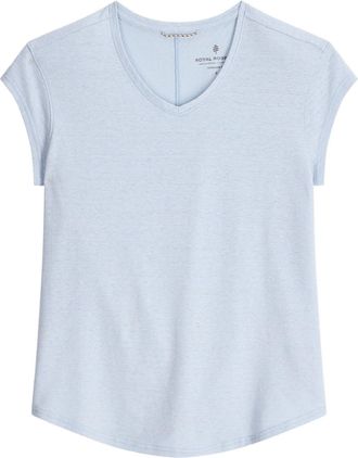 Royal Robbins Womens Vacationer V-Neck Shirt Blue XS