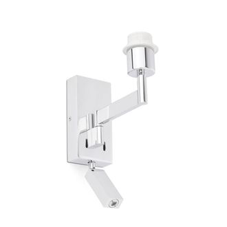 Netlighting Artis 1 Light Indoor Reading Wall Light Chrome Shade Not Included E27 in Grey