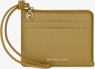 Michael Kors Jet Set Small Pebbled Leather Card Case Wristlet