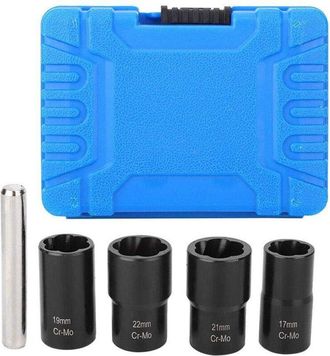 OEM Juego De 5 Llaves De Vaso Giratorias, Juego De Llaves De Vaso De 1/2, Extractor De Tuercas De Rueda Desgastadas Y Redondeadas, Accesorios Para Autom&oacute;v