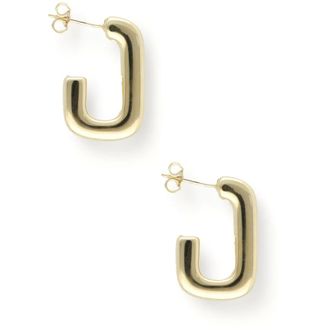 Lott. Gioielli Lott. Gioielli, Accessoires, Dames, Geel, ONE Size, Rechthoekige Creole S Oorbellen