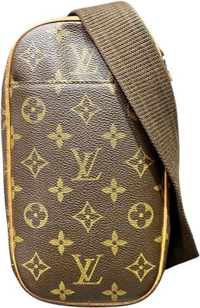 Louis Vuitton Monogram Brown Monogram Pochette Sling Bag (Pre-Owned)