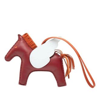 Herm&egrave;s Pre-owned Rodeo Bag Charm - Dames - Pre-owned - Rood - Maat: ONE Size Leer