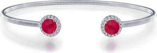 Lafonn Lassaire Simulated Diamond Cuff in Silver/July Ruby at Nordstrom Rack