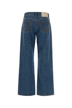 Cult Gaia Womens Denim Rosella Jeans Stonewash Exterior: Cotton