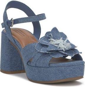 Lucky Brand Marrika Ankle Strap Platform Sandal in Medium Denim at Nordstrom Rack, Size 6.5