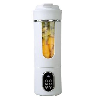OEM Licuadora Inal&aacute;mbrica, Recargable Por Usb, Vaso Para Batidos De 530 Ml, 12 Cuchillas De Acero Inoxidable, Triturador De Hielo, 4 Programas, Beige