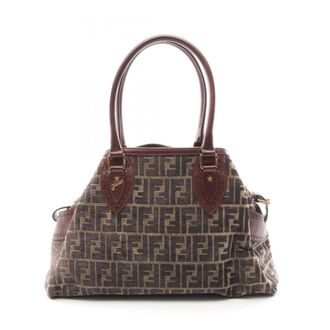 Fendi Etnico Brown Zucca Handbag Tote Bag (Pre-Owned)