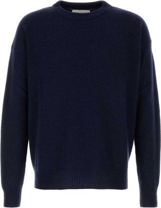 Jil Sander Navy Blue Ribbed Sweater