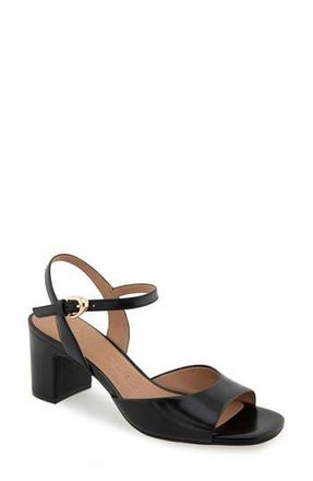Aerosoles Gerda Ankle Strap Sandal in Black Shiny Leather at Nordstrom Rack, Size 7