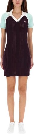Casablanca Knit Polo Dress - female - Casablanca - Knitted Dresses - Purple - M - Dresses