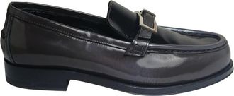 Sergio Rossi Mocassin - Dames - Loafers - Grijs - 37 EU - Leer - Schoenen