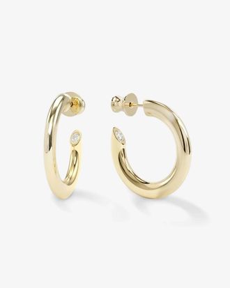 Melinda Maria Womens Beacon Hoops Earrings In Gold