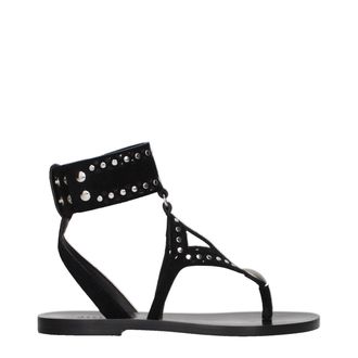 Isabel Marant Isabel Marant Zwarte Leren Flip-Flop Sandalen