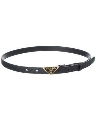 Prada Logo Saffiano Leather Belt