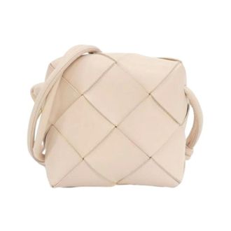 Bottega Veneta Pre-owned Lamb Shoulder Bag - Dames - Pre-owned - Beige - Maat: ONE Size Leer