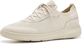 FitFlop Super-Q Crystal-Trim Knit Slip-On Laced Sneakers Womens Flat Shoes Paris Beige : 6.5 M (B), Synthetic
