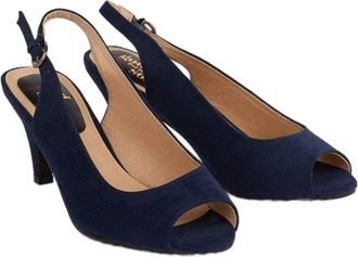 Good for the Sole Good for The Sole Womens/Ladies Evelyn Peep Toe Wide Court Shoes (3 UK) (Navy)