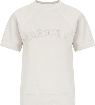 Maison Margiela Cream White Cotton Sweatshirt