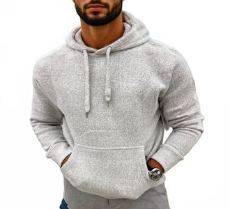 Kinetix Half Moon Hoodie In Heather Pepper White