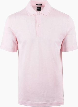 HUGO BOSS Mens Boss Black BOSS H PRESS POLO OPEN PINK - Size: 44