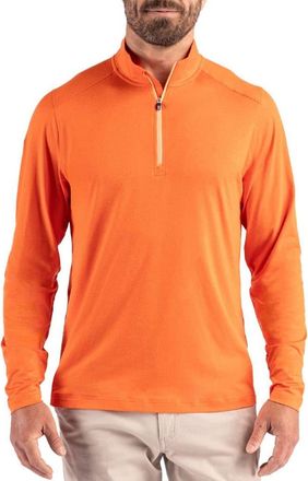 Cutter & Buck Coastline Epic Comfort Half Zip Performance Pullover in College Orange at Nordstrom, Size Xxx-Large